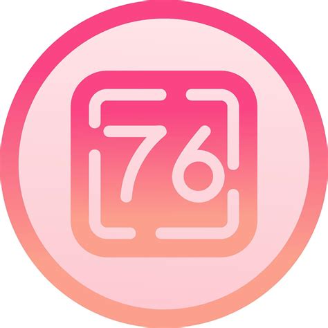Seventy Six solid circle gradeint Icon 37823265 Vector Art at Vecteezy