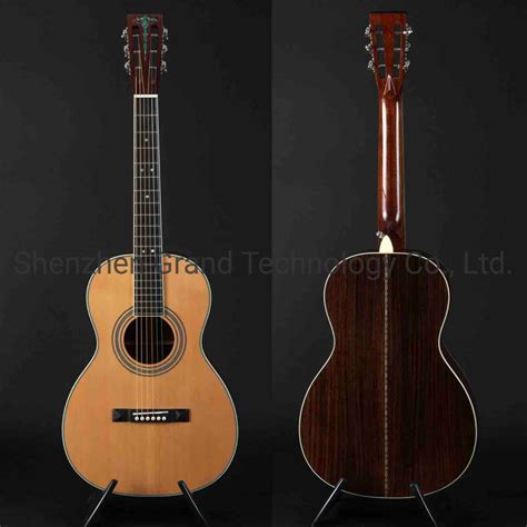 Oo28 Type 39 Inch Parlor 47mm Nut Wide Solid Wood Acoustic Electric ...