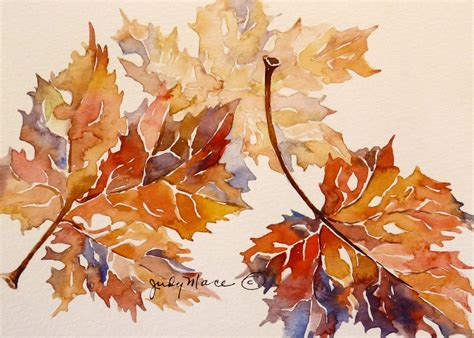 Watercolor Painting Fall Leaves at Phoebe Hercus blog