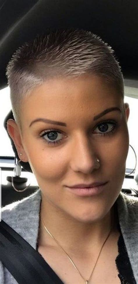 Pin by Paul on Beautiful Buzzed Ladies | Shaved hair cuts, Buzz cut ...