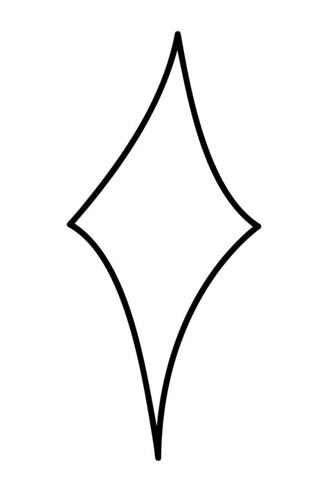 A narrow four-pointed star. Clip art doodle illustration. 53266239 ...