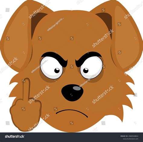 Vector Illustration Emoji Character Face Dog Stock Vector (Royalty Free ...