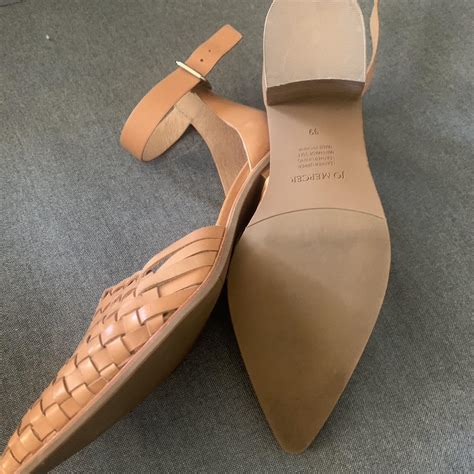 SALLY LOW HEELS TAN LEATHER - JO MERCER Worn once -... - Depop