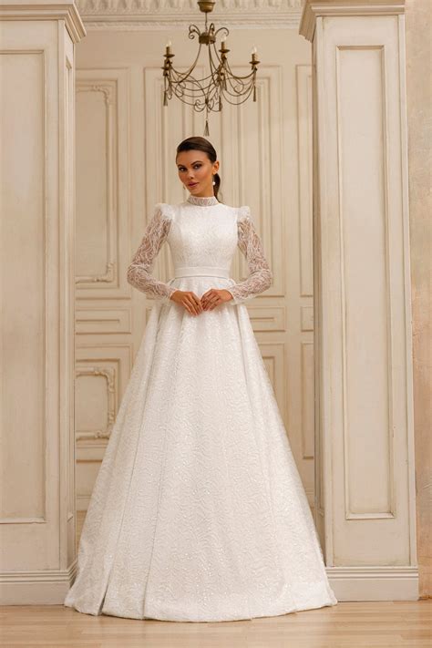 Modest Wedding Dresses With Long Trains MODEST BRIDAL DRESS AHLAM