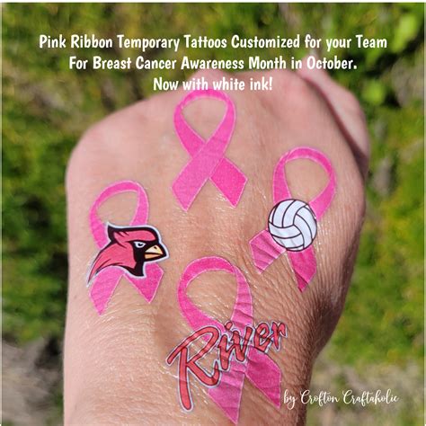 Breast cancer temporary tattoos | Orangetattooshop.com