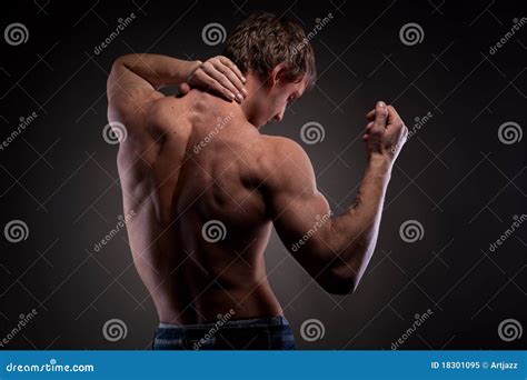 Muscular Sexy Guy With Naked Torso. Athletic Muscular Man Body On A ...