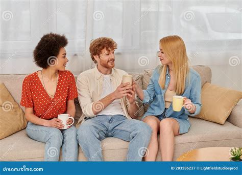 Polyamorous Family, Relationship Diversity, Happy Polygamy Stock Image ...