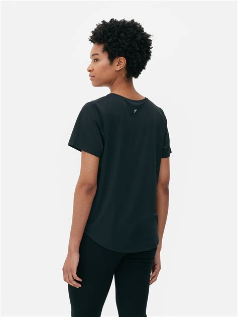 Womens Black Crew Neck Gym T-shirt | Primark