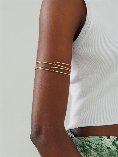Gold arm cuff – Artofit