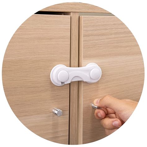 6-Pack Child Proof Locks for Cabinet Doors, Pantry, Closet, Wardrobe ...