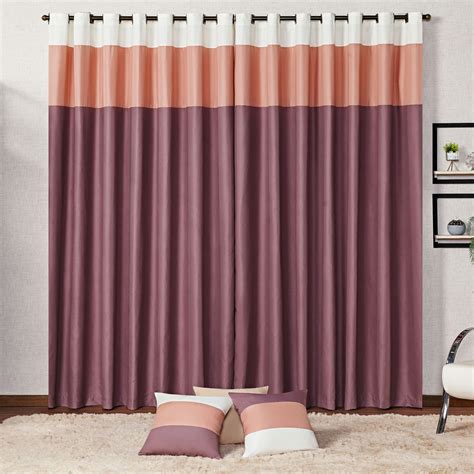 Cortina Sarah Vinho/Rosê 2,00m x 1,70m - Para Varão Simples - DOURADOS ENXOVAIS