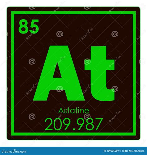 Astatine At Chemical Element. Astatine Sign With Atomic Number. Chemical 85 Element Of Periodic ...