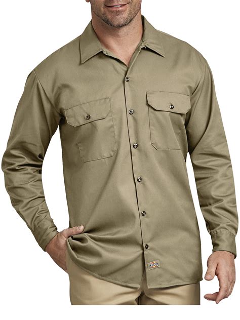 Dickies - Men's Original Fit Long Sleeve Twill Work Shirt - Walmart.com
