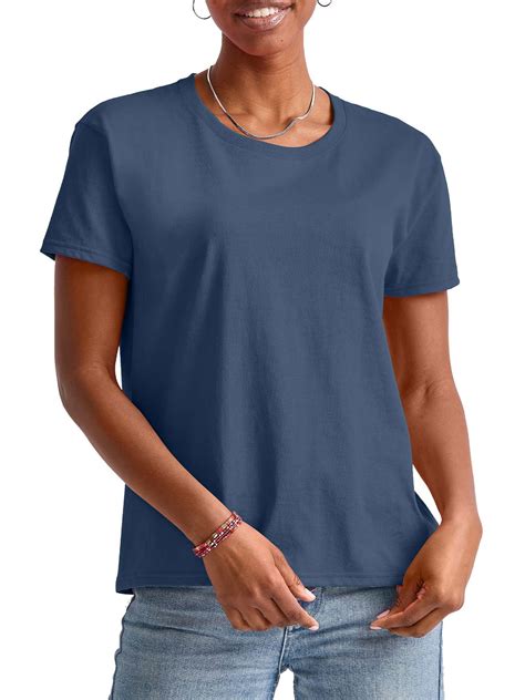 Hanes Essentials Women’s T-Shirt, 100% Cotton Relaxed-Fit Tee - Walmart.com