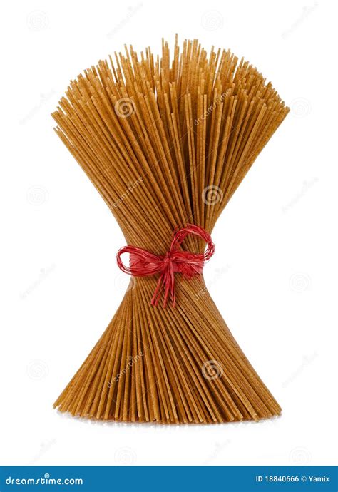 Whole-grain Spaghetti stock photo. Image of isolated - 18840666