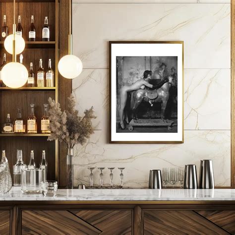 Sexy Nude Woman With Wooden Horse C. 1930's, Black & White, Mature, Vintage Nude Woman Art ...