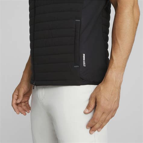 Puma | Men's Scotia Quilted Performance Golf Vest | P.Black/Nrgy ...