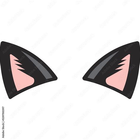 cat ear face sign png Stock Illustration | Adobe Stock