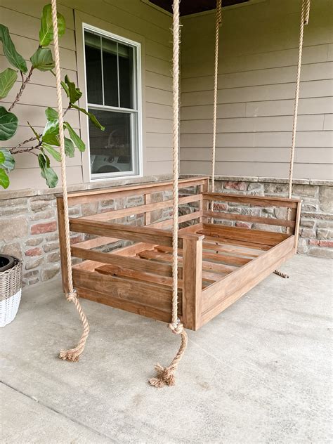 Porch Swing Building Plans A DIY Wood Porch Swing With Cup Holders