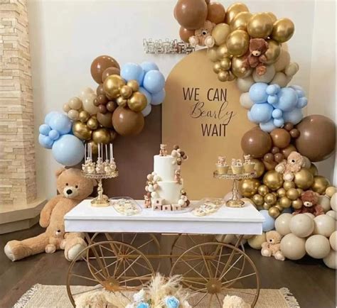 Buy Fonder Mols Brown Blue Balloon Garland Kit, 132pcs Double Stuffed Blue Coffee Brown Nude Tan ...