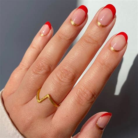 17 Red French Tip Nails: Short Designs That Actually Look Cool - Nail ...