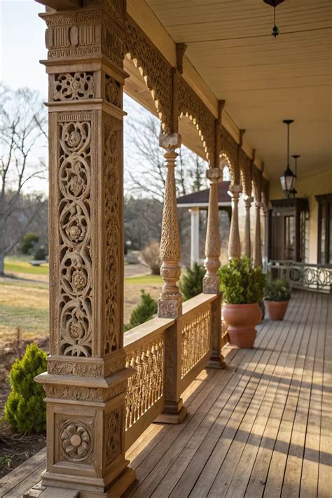20+ Charming Porch Post Trim Ideas in 2025 | Rustic home design ...