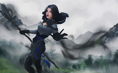 ArtStation - Sienna - OC Apprentice Shadowmancer Splash Art