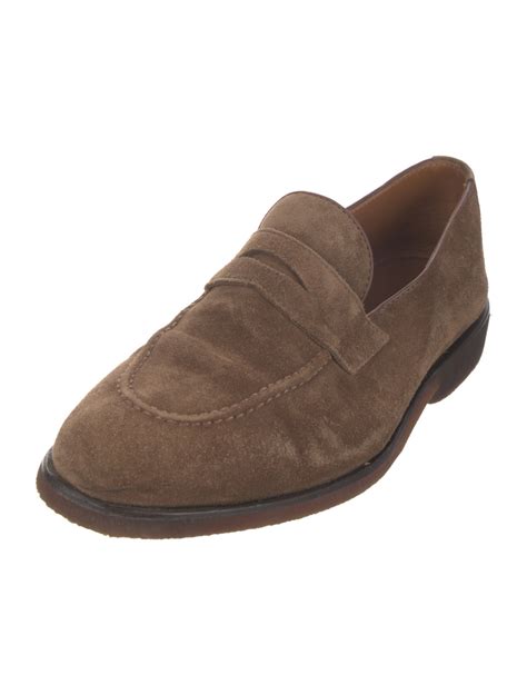 Brunello Cucinelli Suede Dress Loafers - Brown Loafers, Shoes ...