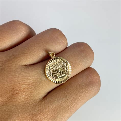 Dije Escudo Nacional Oro amarillo 18k 1,54 Gr / 2,5 Cm * - Tres Cruces ...