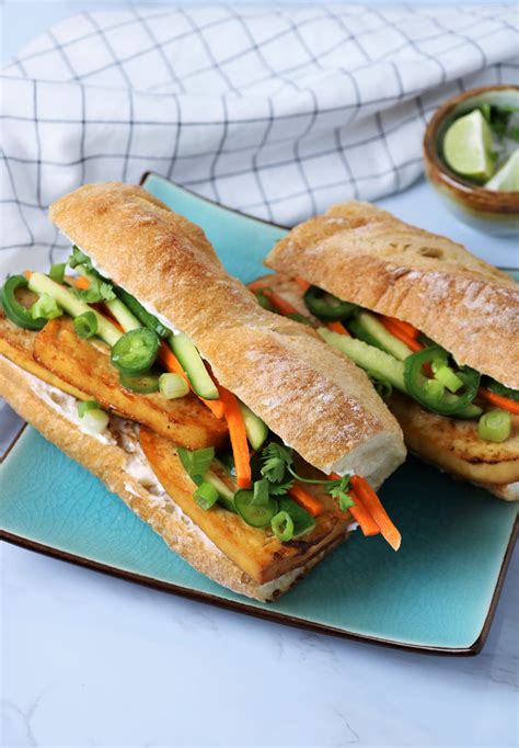 Tofu Bahn Mi Sandwich Recipe - Rooty Fruity Vegan