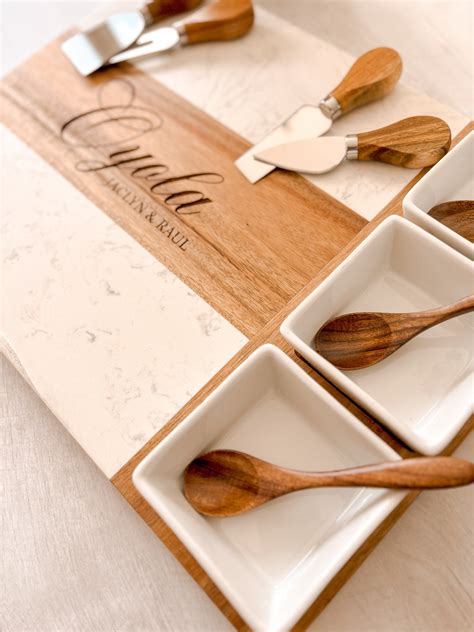 Marble Charcuterie Board & Bowls Set – Home Bound Custom Decor