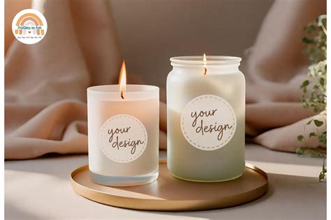 Frosted Candle Mockup Psd