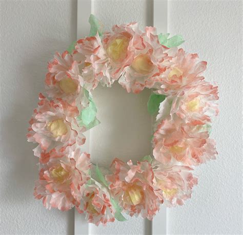 Coffee Filter Flower Wreath Tutorial Make A Coffee Filter Wreath For