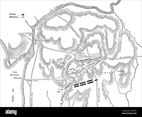 Plan of the Battle of White Plains, New York and New Jersey campaign on ...