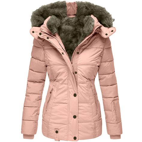 GXIPO Women's Faux Fur Hooded Coats Warm Puffer Thicken Parka Overcoat ...