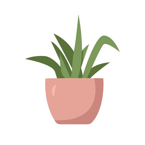 Small plant pot in flat style vector illustration. Simple plant pot in ...
