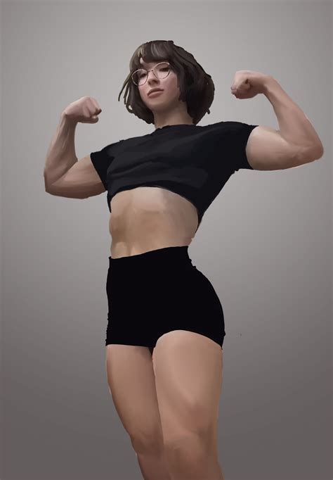 ArtStation - LeanBeefPatty Front Double Bicep Pose Digital Art