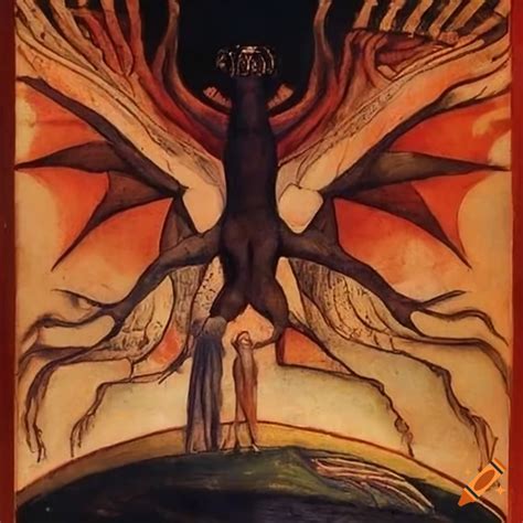 William blake's great red dragon and the woman clothed with the sun ...