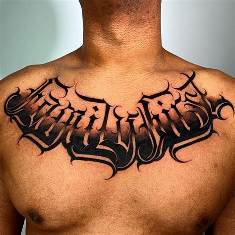 Chest Tattoos For Men Words