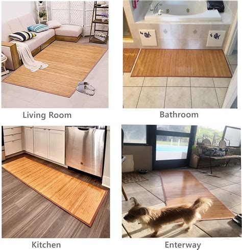 Bamboo Wood Floor Mat Rug Carpet Home Bathroom Livingroom Indoors ...