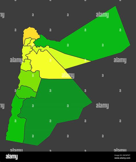 Jordan population heat map as color density illustration Stock Photo - Alamy