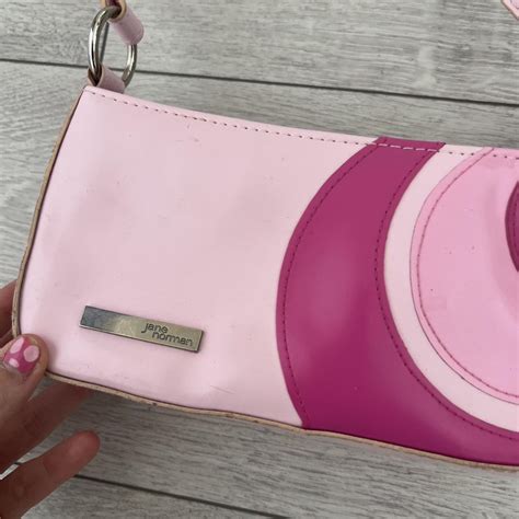 Stunning 2000s branded jane Norman pink mini bag -... - Depop