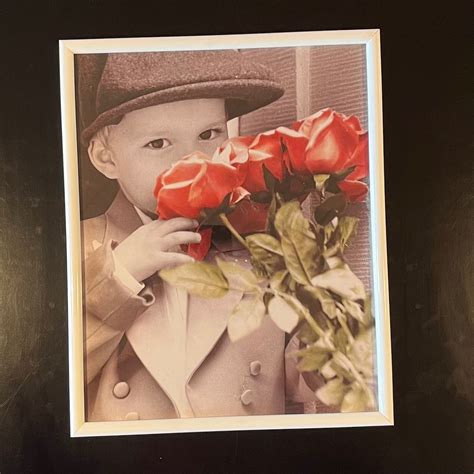 Kim Anderson Knabe mit Rosen im Bilderrahmen (Neu (gemäss Beschreibung ...
