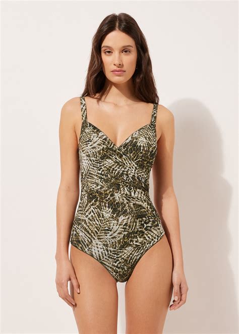 Tropical Animalier Slimming One Piece Swimsuit - One-piece Swimsuits ...