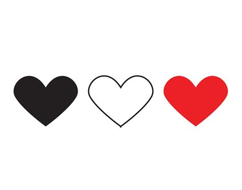 Collection of heart illustrations, Love symbol icon set, love symbol ...