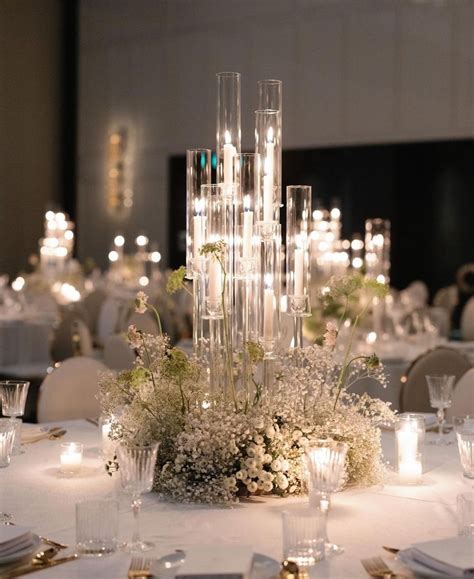 Elegant Candlelit Wedding Reception Decor