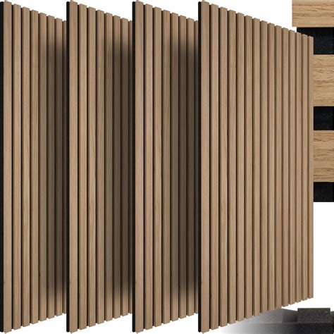 tectake® Lot de 2 panneaux acoustiques muraux et pour plafond, en Bois ...