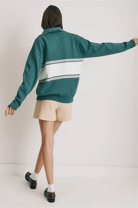 Eagles Quarter Zip Pull Over Sweater by Terez | Rent the Runway