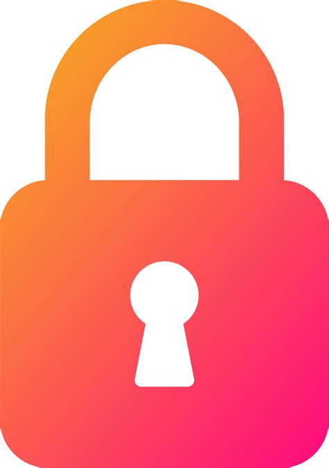 candado icono en degradado colores. seguridad señales ilustración ...