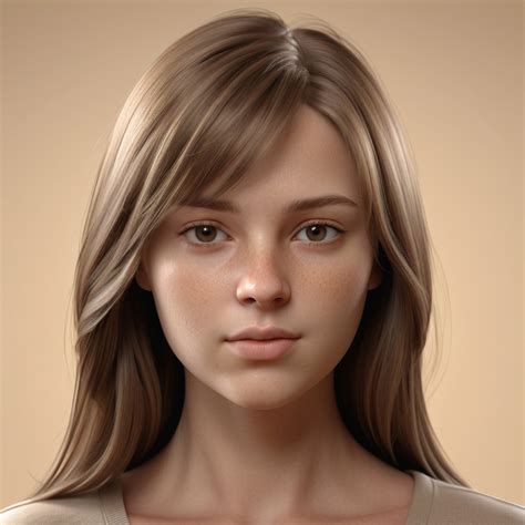 Realistic 3D Model Woman with Sharp Hair | Stable Diffusion Online